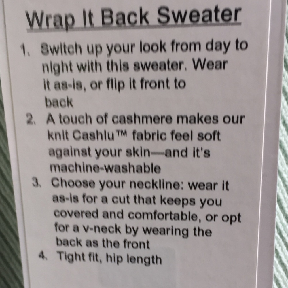 NWT lululemon wrap it back sweater sea breeze - Picture 2 of 4